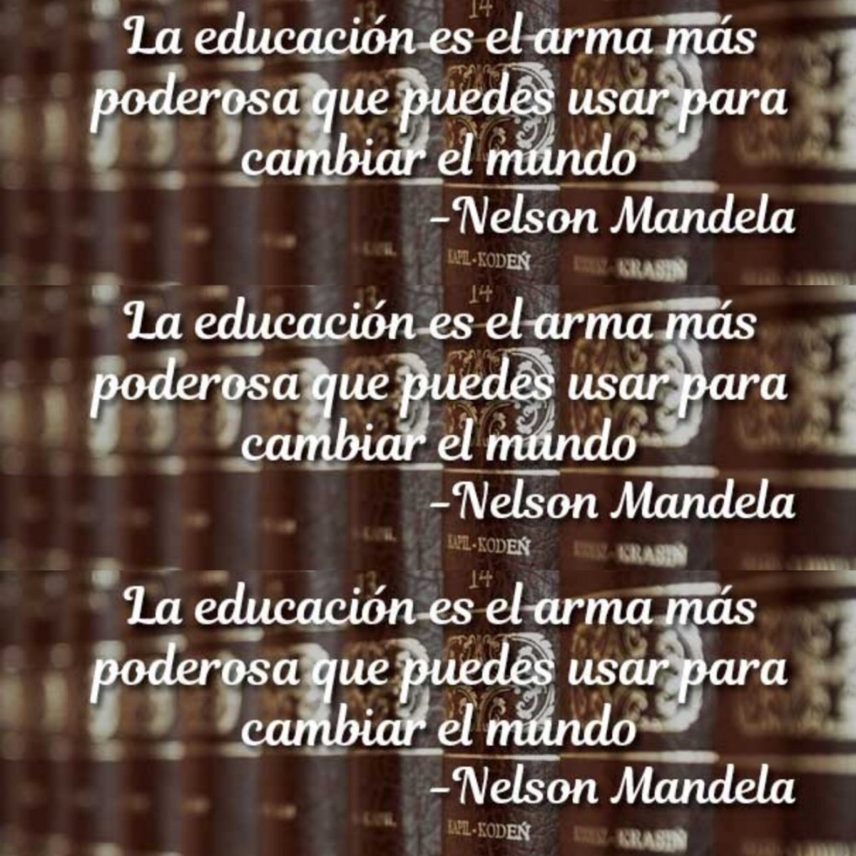 A todos los hombres y mujeres que damos nuestra pasión y amor por dar lo mejor cada día y somos conscientes que la ENSEÑANZA y EDUCACIÓN es el arma más poderosa para cambiar el mundo.
Les deseo un feliz día colegas!!!
