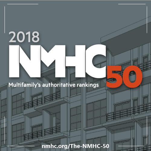 ApartmentWire's tweet photo. It’s here! The 2018 NMHC 50 is now live, see who made the list! #NMHC50 https://t.co/zjGWAPvnar https://t.co/P4hY7mlsD1