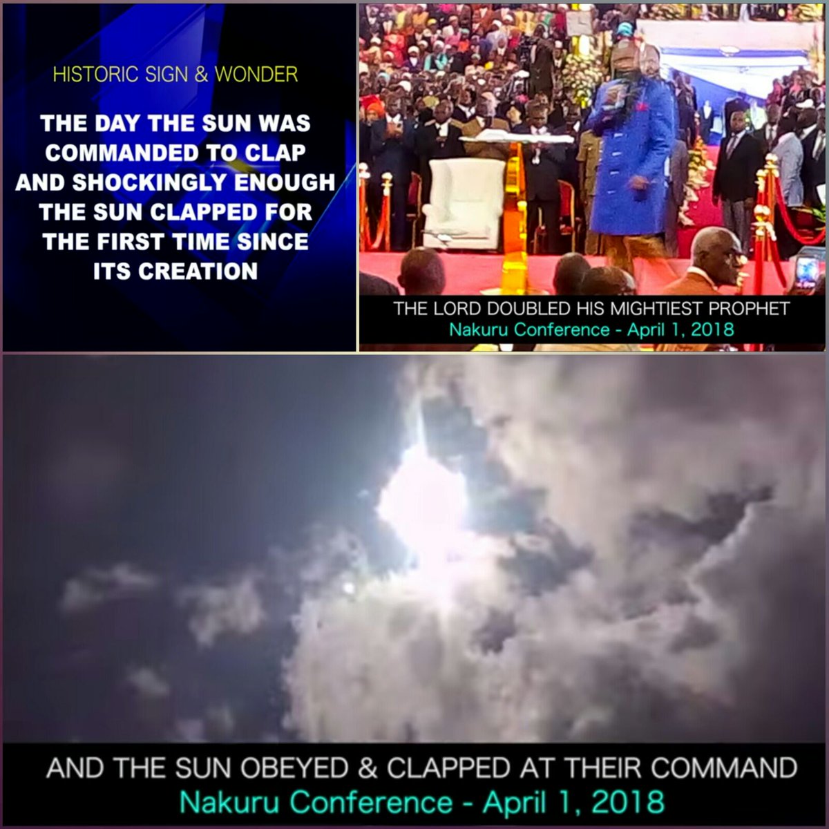 Prophet_DrOwuor's tweet photo. #TheTwoWitnessesRevealed
Did you know that they commanded the sun to clap and it did in a shocking manner! https://t.co/Q8XXeSo7Bo