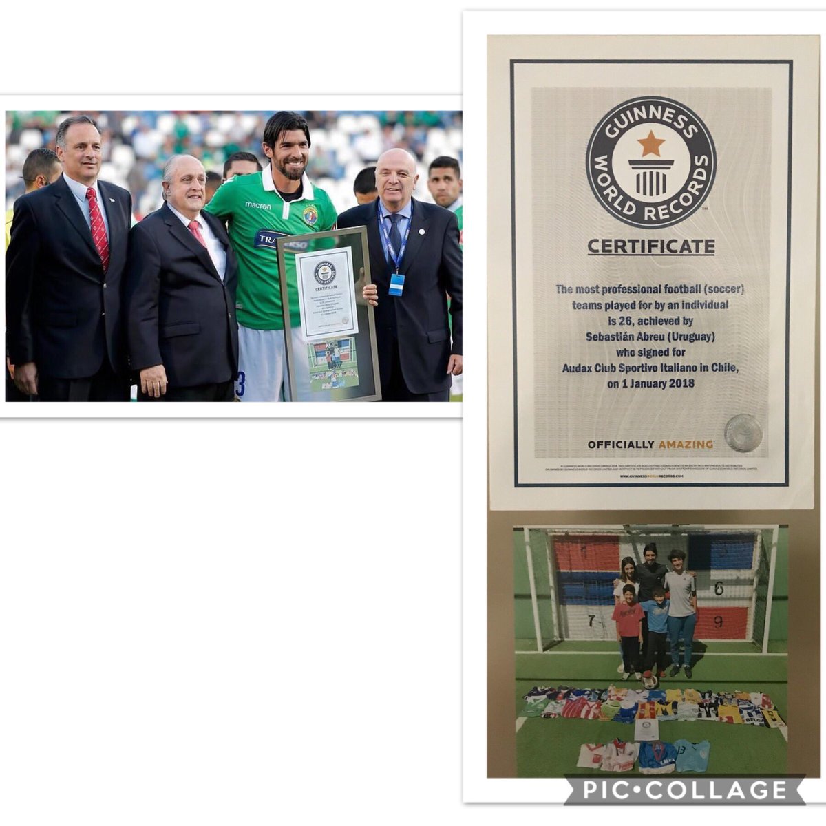 loco13com's tweet photo. Agradecer a @Recordguinness por el reconocimiento y quiero compartir de manera especial con todos los que me acompañaron en este lindo camino,Familia,Amigos,Jugadores,Clubes,Empleados,Entrenadores,Afición y Periodismo,todos en su medida colaboraron con este premio,muchas gracias https://t.co/mOqhlD4q8q