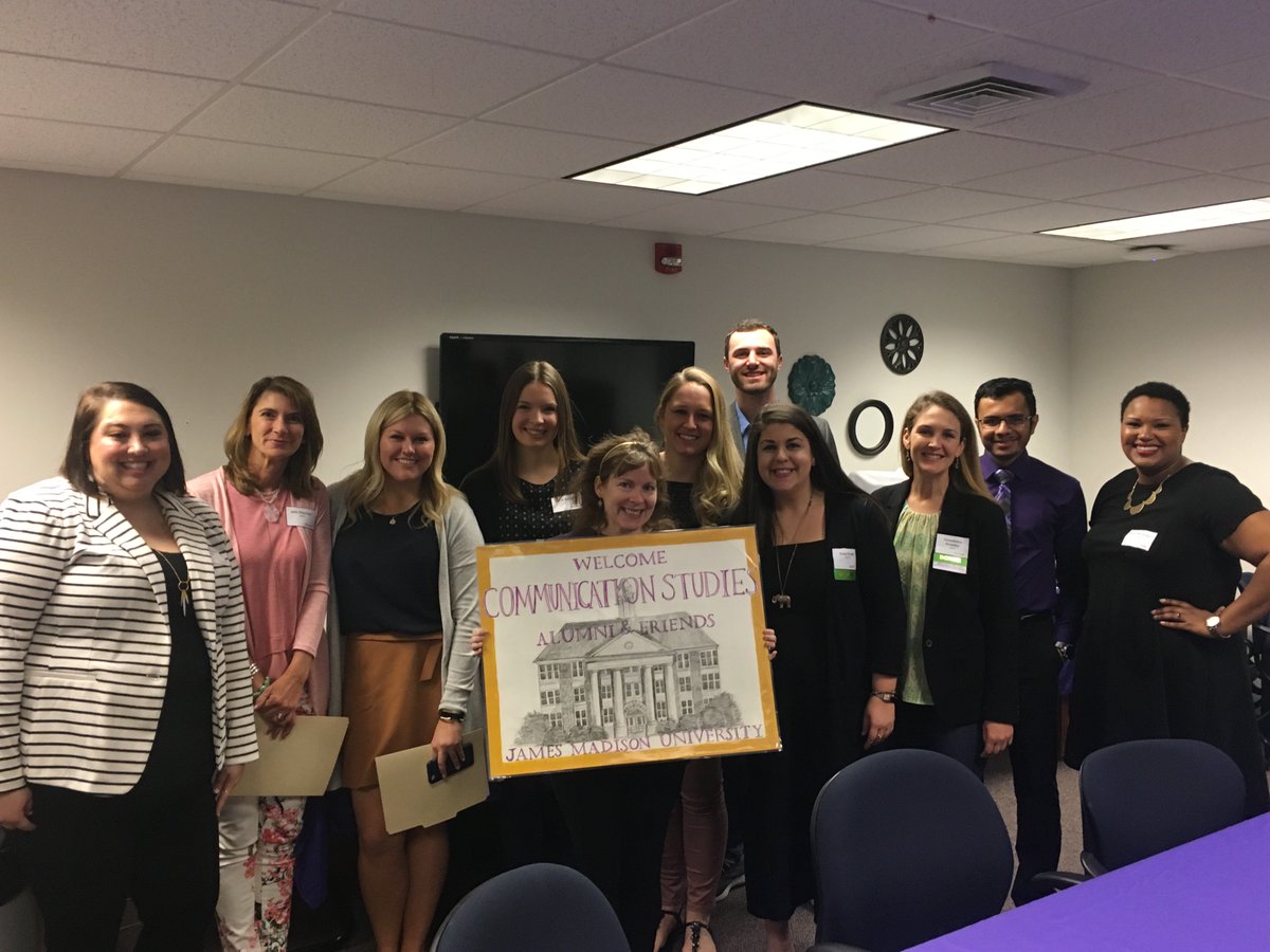 JMUAlumni's tweet photo. It's a beautiful day to welcome back 28 @JMUSCOM alumni who are spending the day sharing their professional expertise with students. Activate your #MadisonNetwork. https://t.co/LC4bsvpnIK https://t.co/7S8Dq8j52f