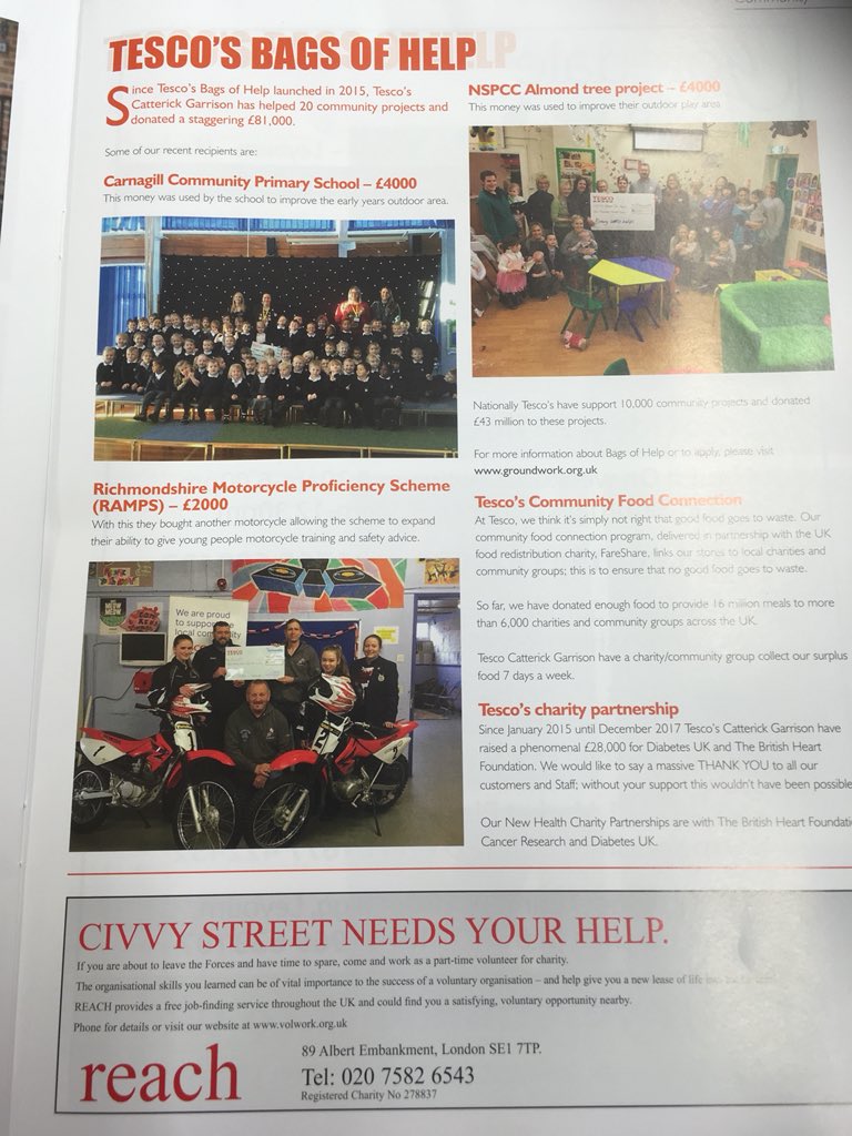 Great write up in Garrison gazette @tescobagsofhelp