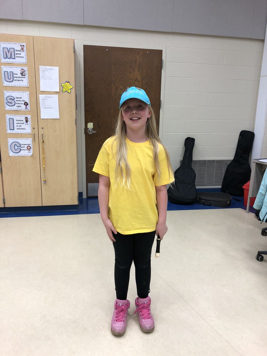 elemmusicteach's tweet photo. Congrats to Mary Green on being the first 4th grader to complete her Recorder Sticker Chart!  @HighElem https://t.co/pCunVOL6OW