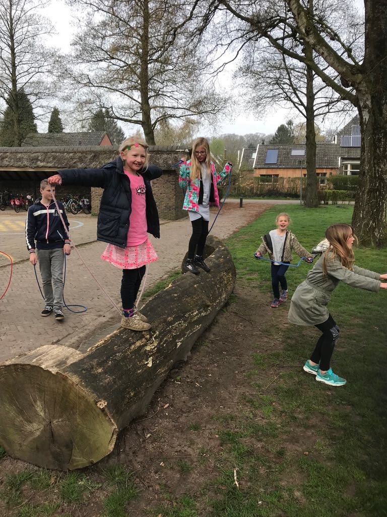 deRietgors's tweet image. #Touwtje springen nieuwe  #rage #sport  #bewegen op @deRietgors @archipelprimair @JeeloNieuws. Zelfs de juf doet mee.