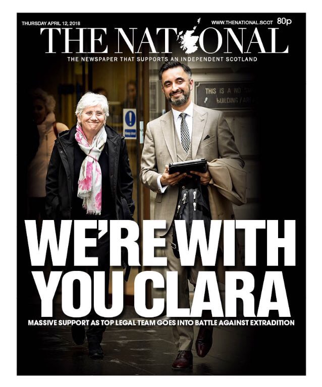 AamerAnwar's tweet photo. On July30th extradition court hearing of @ClaraPonsati will take place in Edinburgh for 2weeks #Catalonia🎗We have indeed put together a top international legal team,but we are taking on Spanish Govt &amp; they have unlimited resources please help &amp; share  https://t.co/Lwi2rGLweG https://t.co/jUobBm7j5z
