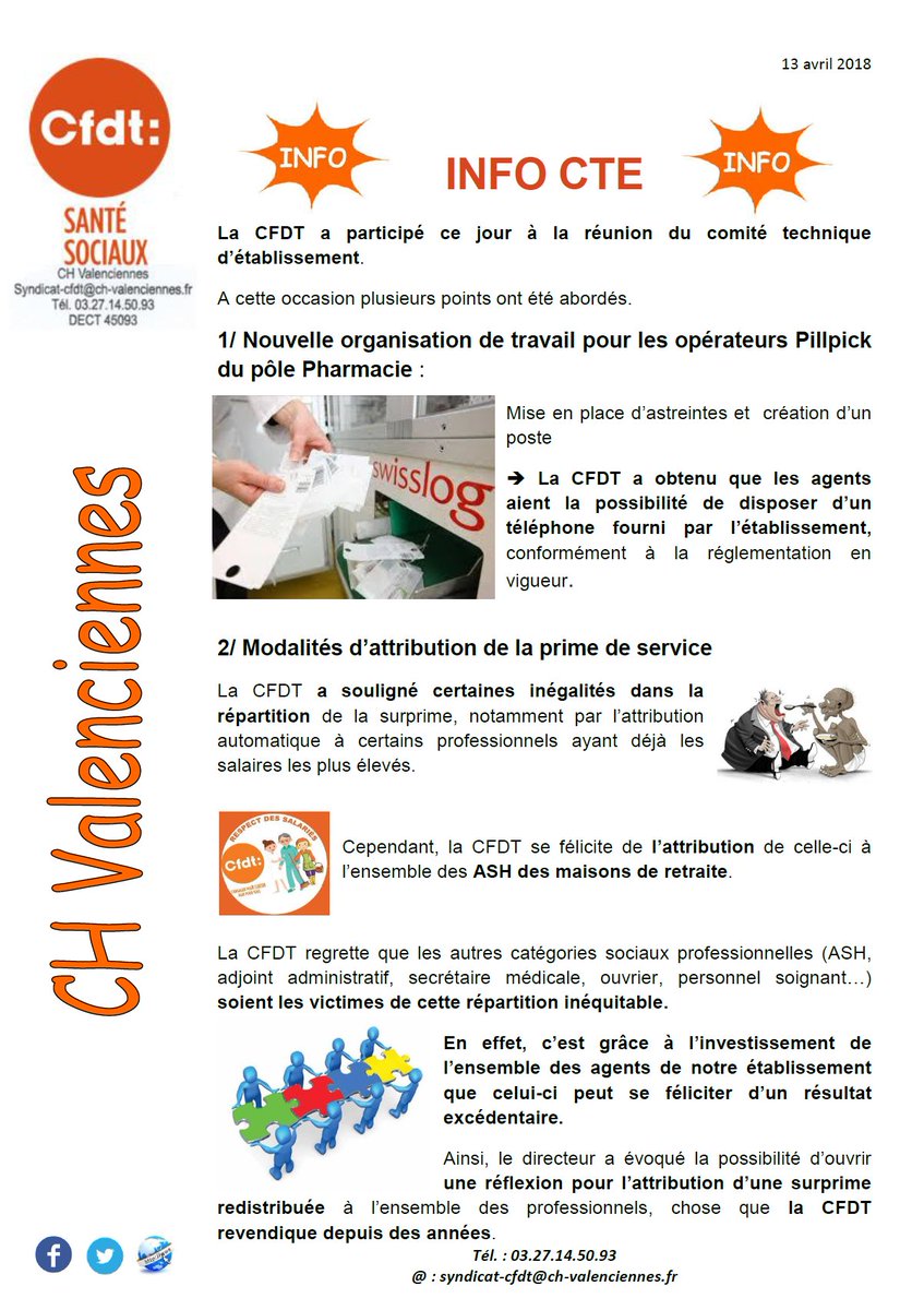 Cfdt_chv's tweet photo. La #cfdt du @ChValenciennes a participé au CTE de ce jour. la CFDT a dénoncé certaines #inégalités dans la répartition de la surprime.
Nous avons obtenu la mise à disposition d'un smartphone pour les agents effectuant les astreintes en pharmacie.
@59_cfdt @CFDTsantesoc #votezcfdt https://t.co/EPMuv3hCwI