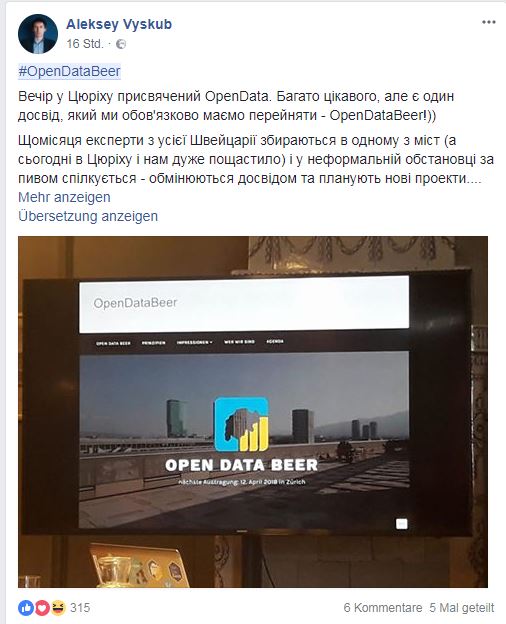 opendatabeerCH's tweet photo. our visitors from the Ukraine seem to like the idea of the OpenDataBeer. they are about to launch opendatabeer Ukraine. #greatnews #letsgetglobal
https://t.co/eS318RE8Og https://t.co/Sm9BkBtxIS