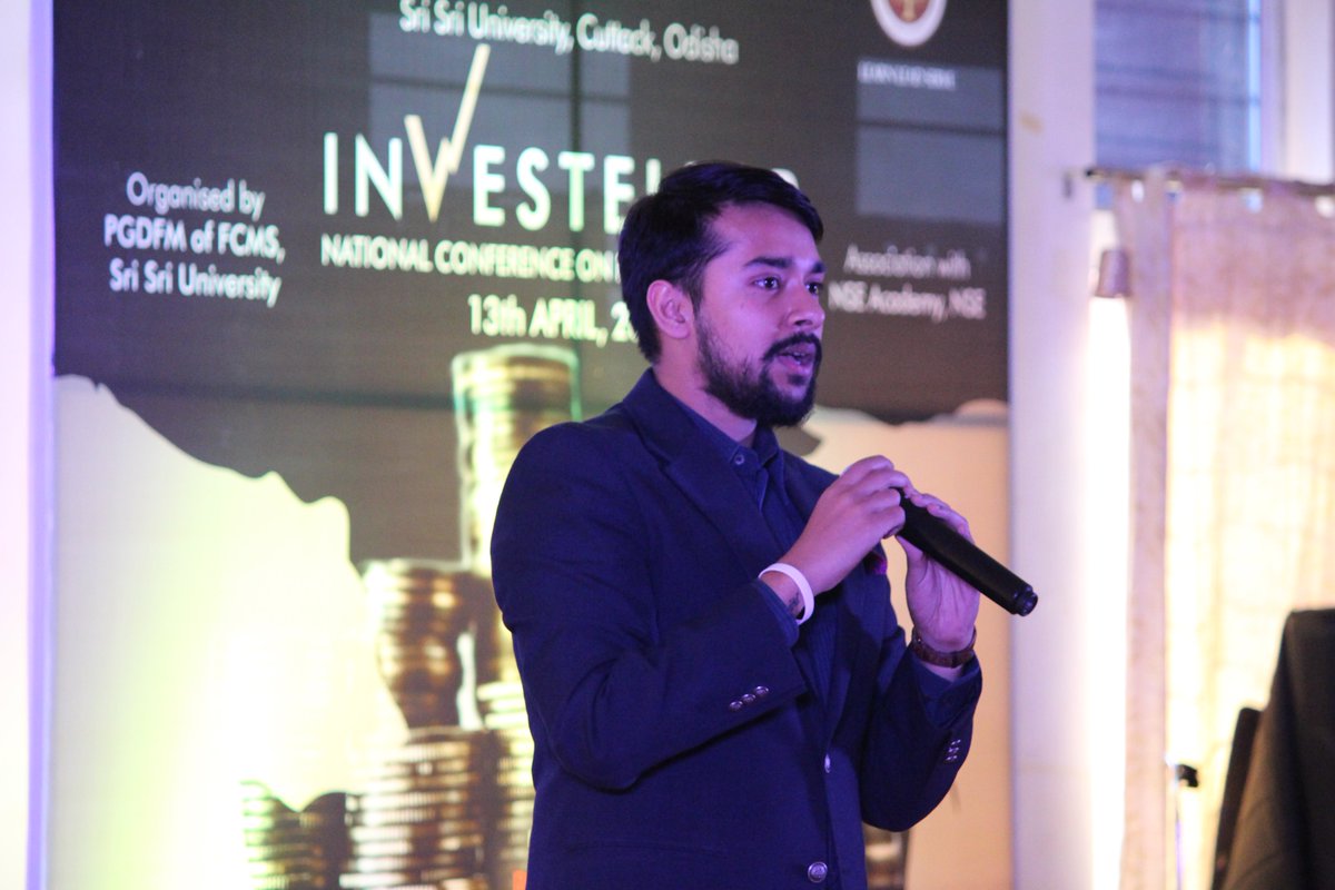InvestellarSSU's tweet photo. Mr. Harsh Goela, Founder of Goela School of Finance and a Tedx Speaker addresses the students and highlighted few points to be kept in mind while drafting their investment plan. https://t.co/FNfBpQmOGA