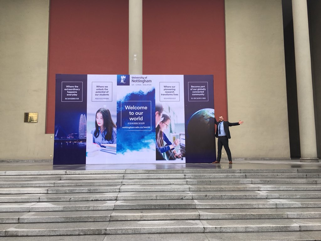 At the launch of the @UniofNottingham @UNNCGlobal @UoNresearch China Reputation Campaign in Ningbo. £20m Vehicle Electrification Research Centre + 24 world-class Chairs + 300% in PHDs over next 5 = 🇨🇳🤩🇬🇧🤩🇨🇳

The whole campus is like an Eiffel 65 song! #Blue #UNNCworld