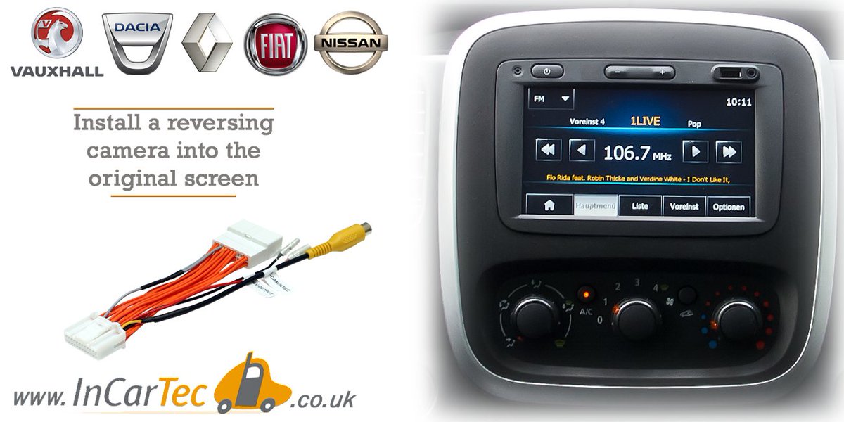 Add a reversing camera to the original screen on various Renault, Dacia, Vauxhall, Nissan and Fiat vehicles with the original media screen radio. Follow the link to find the product on our website goo.gl/T3PjhA #caraudio #reversingcamera #oemintegration #incartechnology