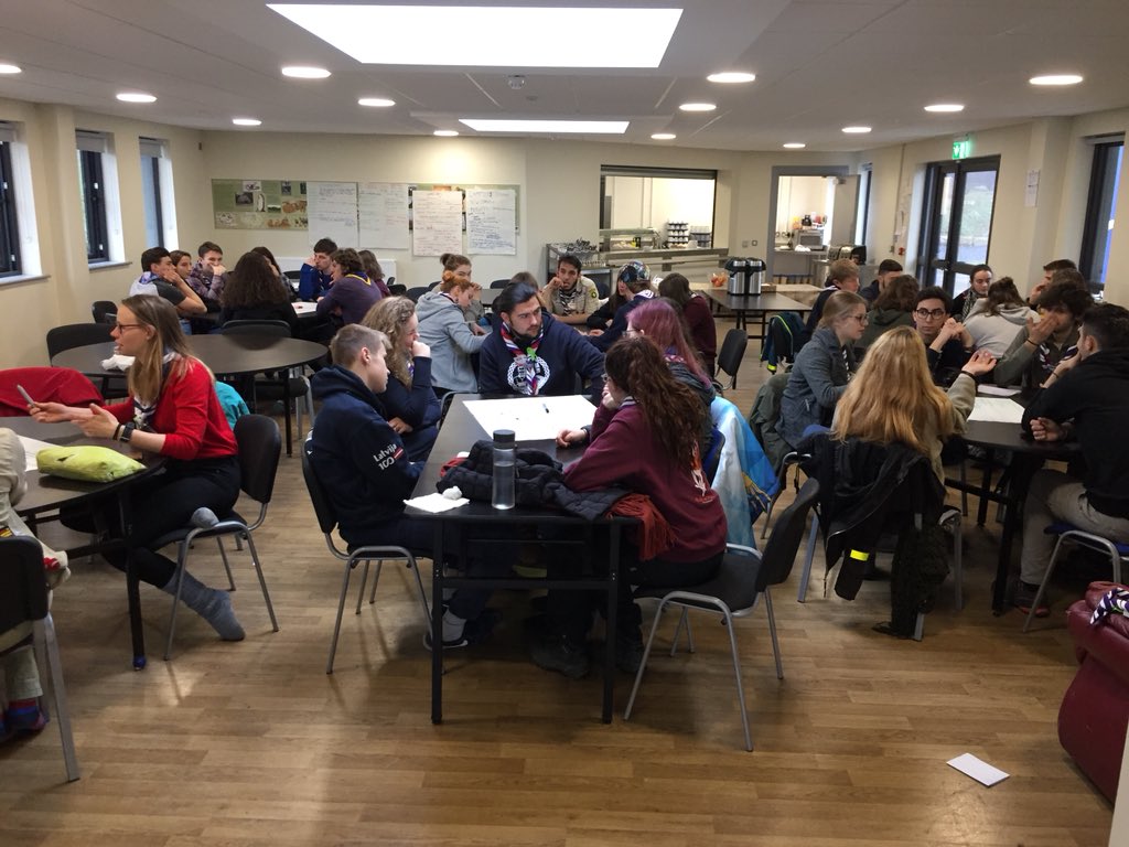 TomasGenis's tweet photo. @ScoutsAgora @ScoutingEurope The good part of the session being all these youth speed-discussing about #service projects, children #empowerment and creating a better world. https://t.co/FDFqceTnNl