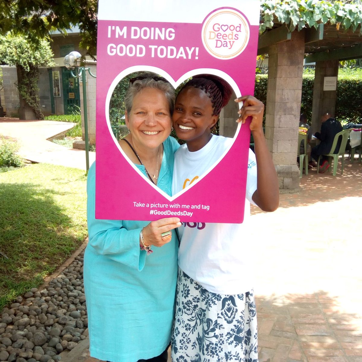 Tabitha_Mwai's tweet photo. I am feeling Good as I warm up #GoodDeedsDayKe #GoodDeedsDay with @KathiDennisDC https://t.co/ttl5qcLOrh