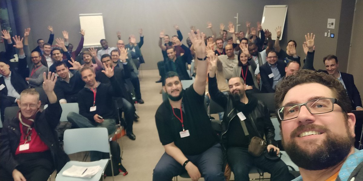 AdrienBlind's tweet photo. Seems you liked the #serverless & #faas with @openfaas session I presented at the #cloud meetup hosted by #societegenerale, perfectly organized by @NeffYannick ! #handvoting /cc @SG_InsideIT https://t.co/O3cGwt8ykt
