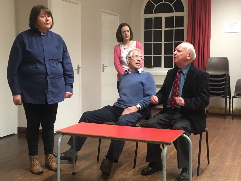 Kiwikim78's tweet photo. Here's a sneak peak of our wonderful cast in action for the Vicar of Dibley! If you haven't got your tickets yet, we still have some to sell! Why not be the first to see it and come on our opening night?! Show runs from 25th - 28th April! 🎭 Xx https://t.co/HcO0QO1dkg