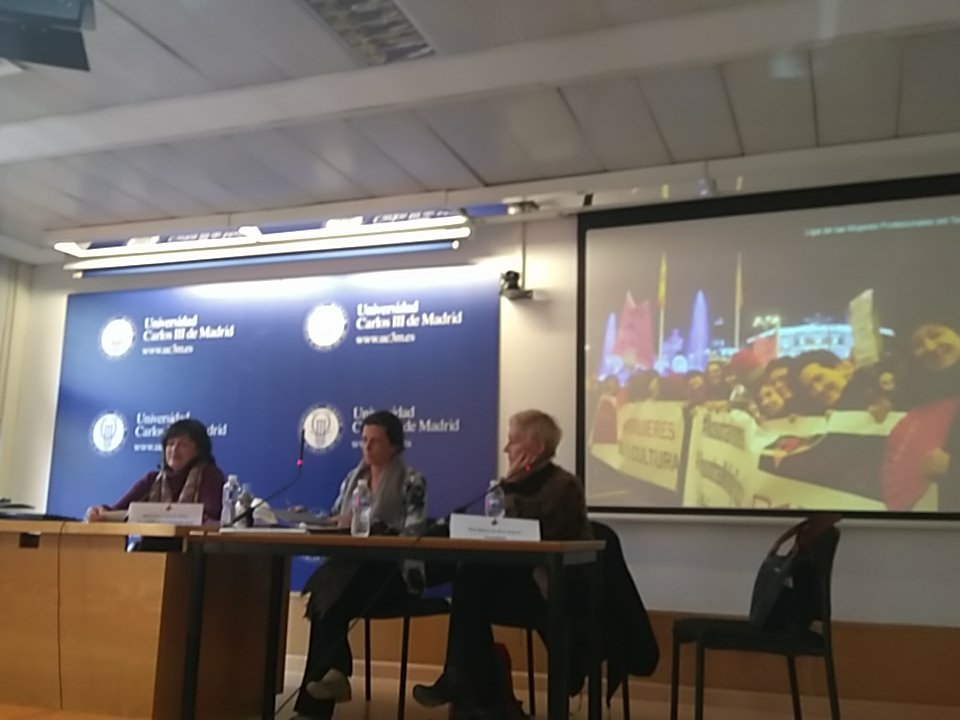 HeforSheUC3M's tweet photo. Toma la palabra @conchamayordomo «las artistas podemos analizar el cuadro desde dentro». https://t.co/rUYlroWd8a