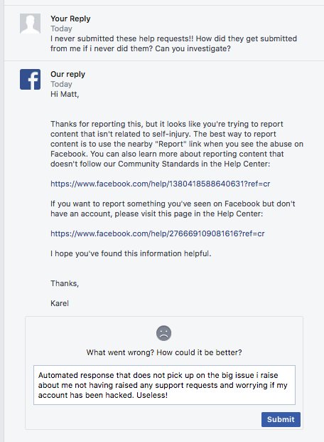 Matt Navarra On Twitter Facebook Support Is So Useless Sometimes Https T Co Welrcxkxuk Twitter