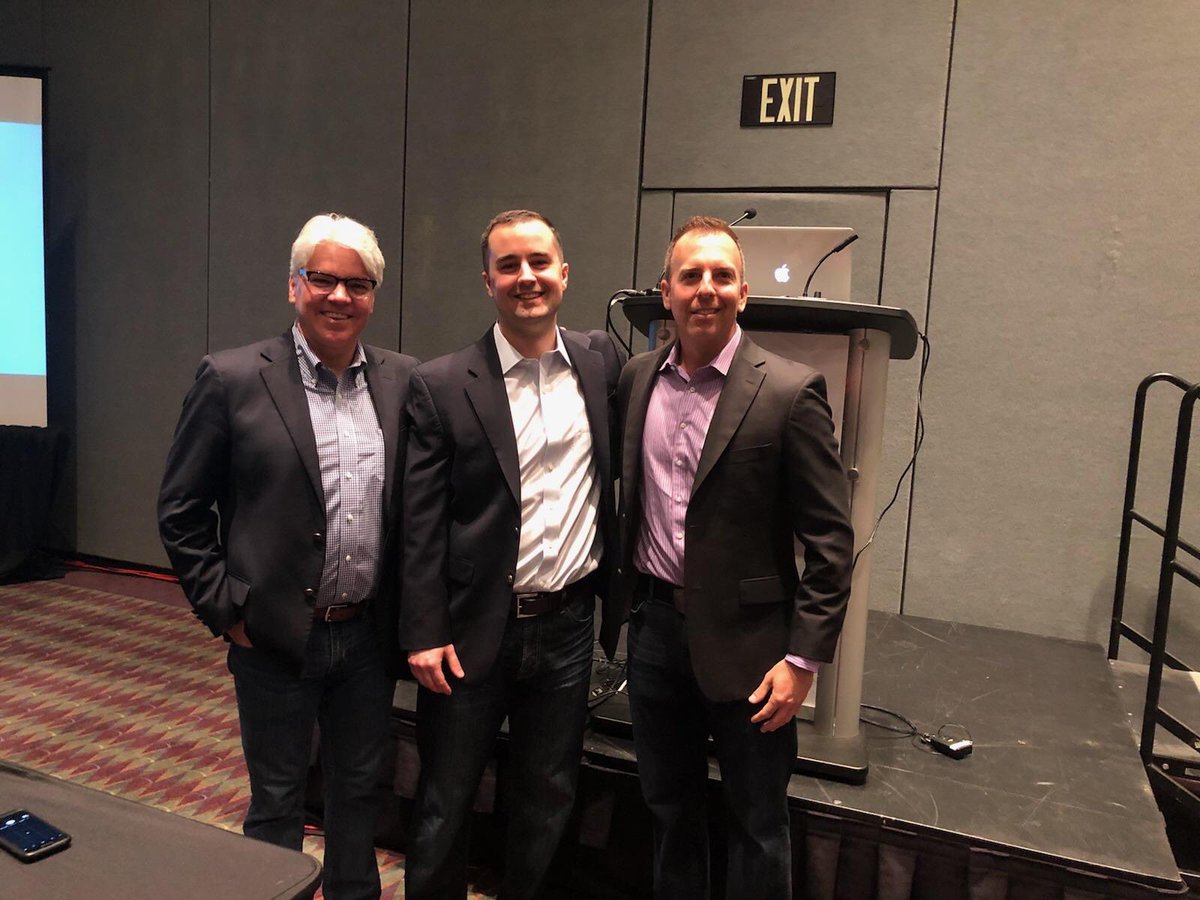 davidkain01's tweet photo. So lucky to get to present with Todd Smith again at Digital Dealer in Orlando. We added a Millennial to our crew, Justin Brun, and spoke about Multi-Generational Strategies for Dealerships. #Friends #ActiveEngage #DynamicBeacon #KainAutomotive #DigitalDealer #PhotoByAnthony https://t.co/XfBGVQgmhp