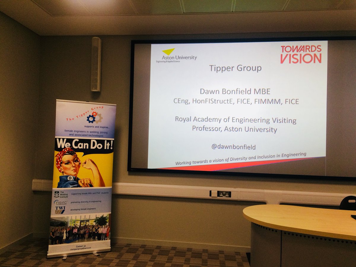 TheTipperGroup's tweet photo. All set and ready for @dawnbonfield #TipperTalk at @TWI_Ltd with @WeldingInst @NSIRC. #DiversityandInclusion https://t.co/Ffp4OIzwx4