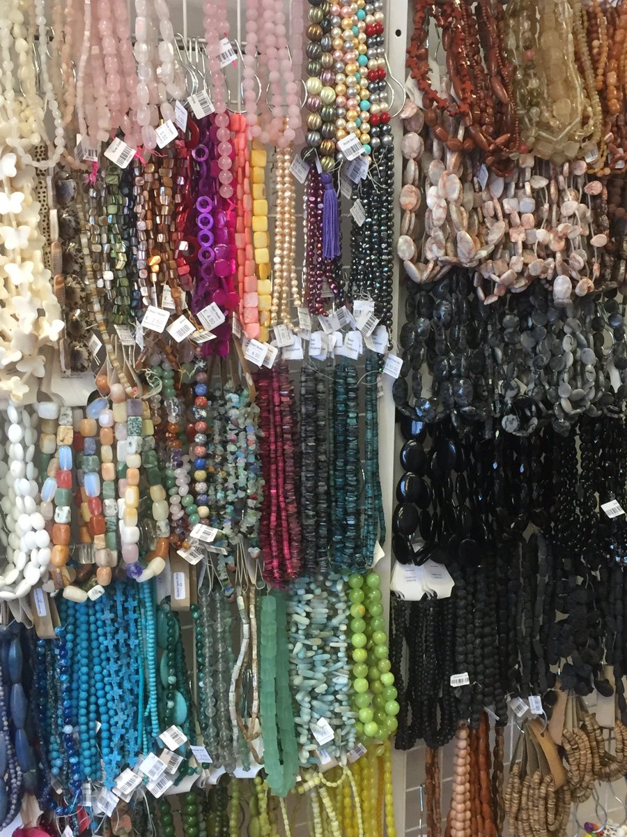Our wall of gems. Also fw pearls, shell, volcanic lava beads and more! #streatham #beadshop #makejewellery #gems #pearls