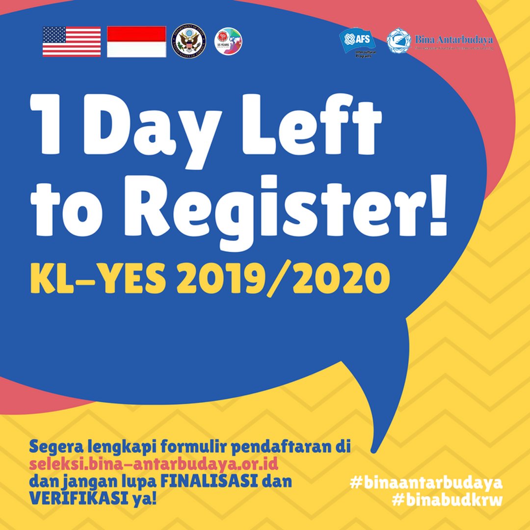 binabudkrw's tweet photo. Satu hari lagi tersisa untuk mendaftar! Ayo Adik-adik, segera selesaikan formulir pendaftaran online agar bisa FINALISASI dan VERIFIKASI sebelum tenggat waktu! https://t.co/r3JMHTF6HQ