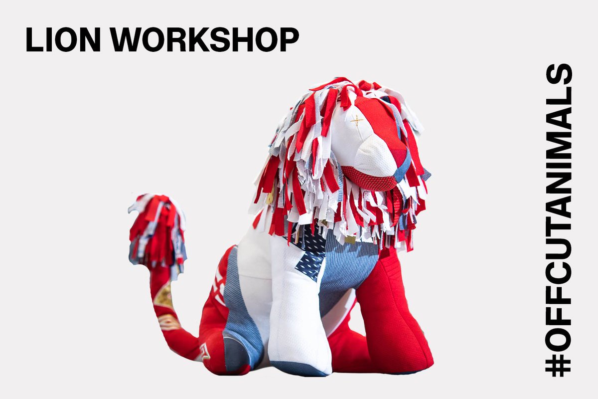 Raeburn_Design's tweet photo. We're excited to announce that our next #OffCutAnimals workshop will be a World Cup special with the lion, national symbol of the England team! This workshop coincides with our upcoming collaboration with authentic football brand @Umbro. Book here: https://t.co/OaCXbDBtVt https://t.co/WqI0Void21