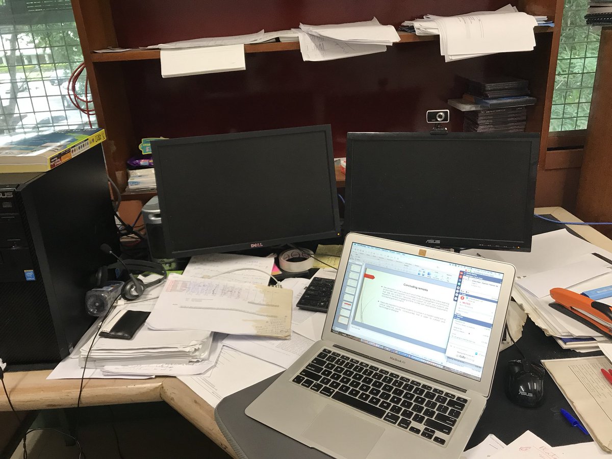 shikhanr's tweet photo. What an eventful Day: Despite all technical glitches with #BBB &amp; my office #computer, brilliant #online presentations by #ED401 candidates on #GoToMeeting platform from different locations in #Fiji &amp; #Vanuatu  #MadeMyDay ! #elearning #highered #learningandteaching https://t.co/7LAf0KSyTU