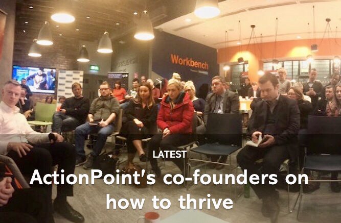 PatCarroll_1's tweet image. 5 Great Insights from the founders of @ActionPointTech John Savage &amp;amp; David Jeffreys at recent @StartupGrindLIM at Bank of Ireland’s Limerick Workbench 

thinkbusiness.ie/articles/actio…
via @thinkbusinessie 

Also full Video &amp;amp; Podcast of our Fireside Chat courtesy of @KehlanK