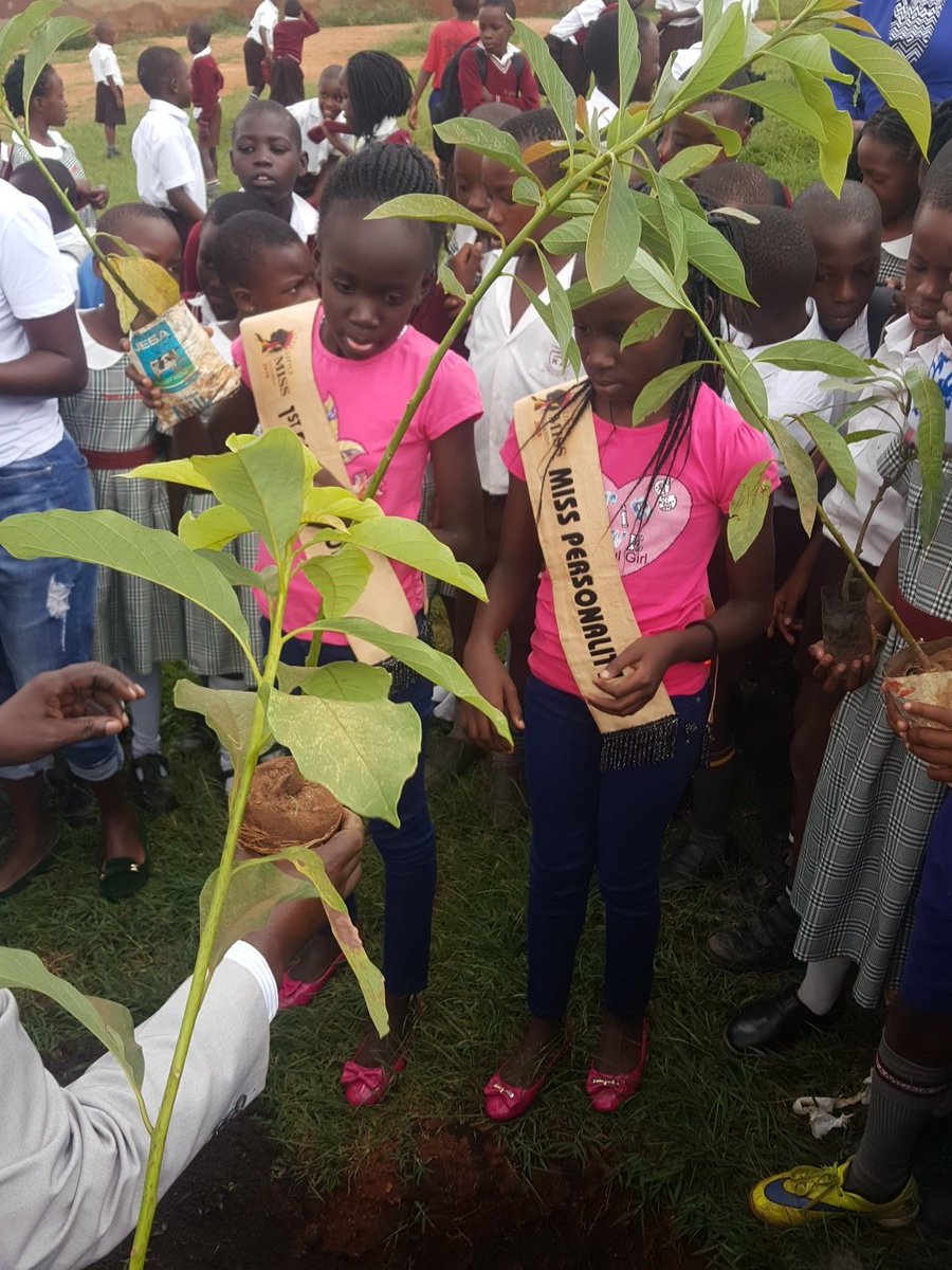 JosephMasembe1's tweet photo. Ahead of the Climate change conference i planted a tree with among others princess Musimenta who is a compund prefect at Kampala Academy. #GoGreenUg #ICCCC18 https://t.co/7tPOpqBQVa