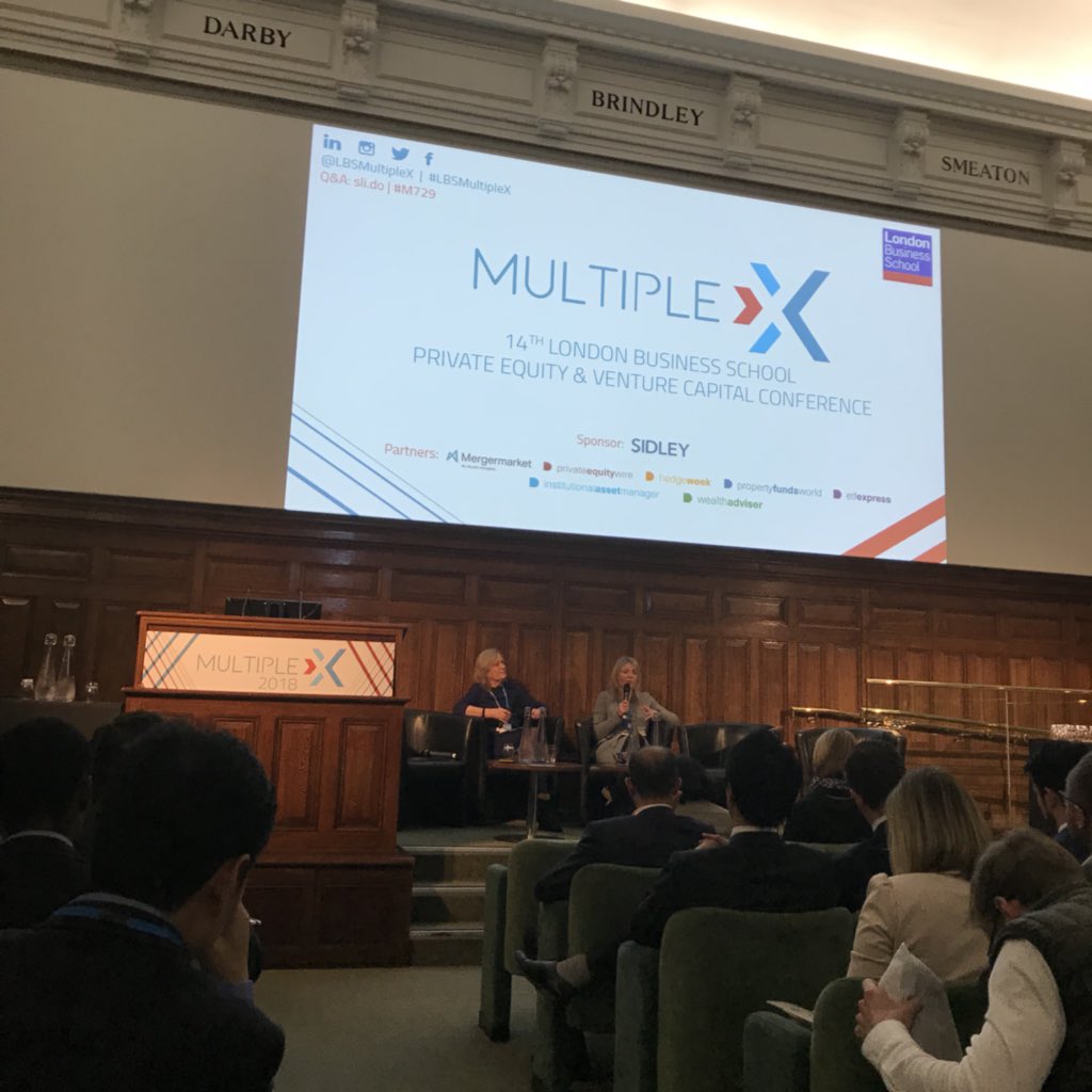 DrJShaeri's tweet photo. I go to many conferences. First all female panel in PE thanks to #LBSmultipleX Cheryl Potter from #Permira fascinating insight into the industry and diversity. Proudly wearing my #drmartens too! https://t.co/u1ejtmG8Q2