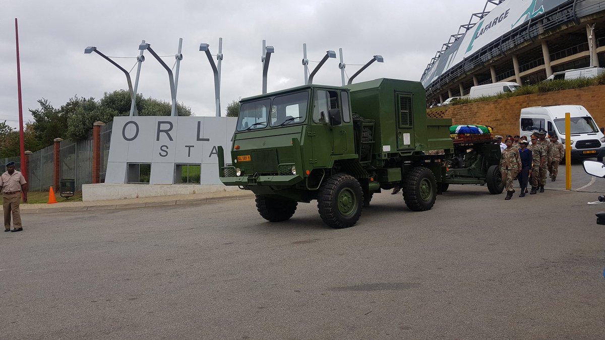 GovernmentZA's tweet photo. Military rehearsal currently underway in preparation for the Special Funeral Service of the late struggle icon Mama #WinnieMadikizelaMandela #WinnieMandelaFuneral https://t.co/gHLe5EPAl9