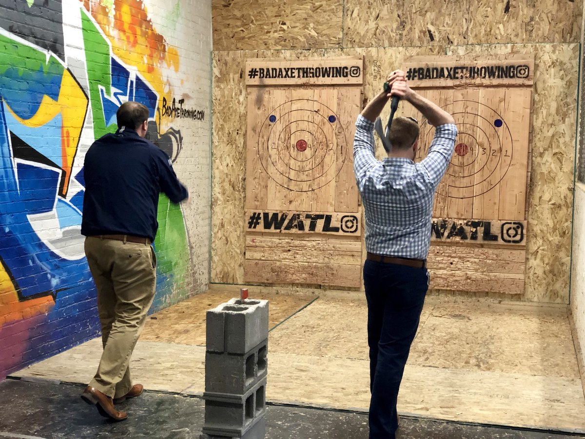 AGCofIndiana's tweet photo. What a night! The AGC Of Indiana Leadership Track hosted a networking event at @badaxethrowing last night. Thanks to all who joined the fun! #leadtrack17 https://t.co/Pia0iNn3KR