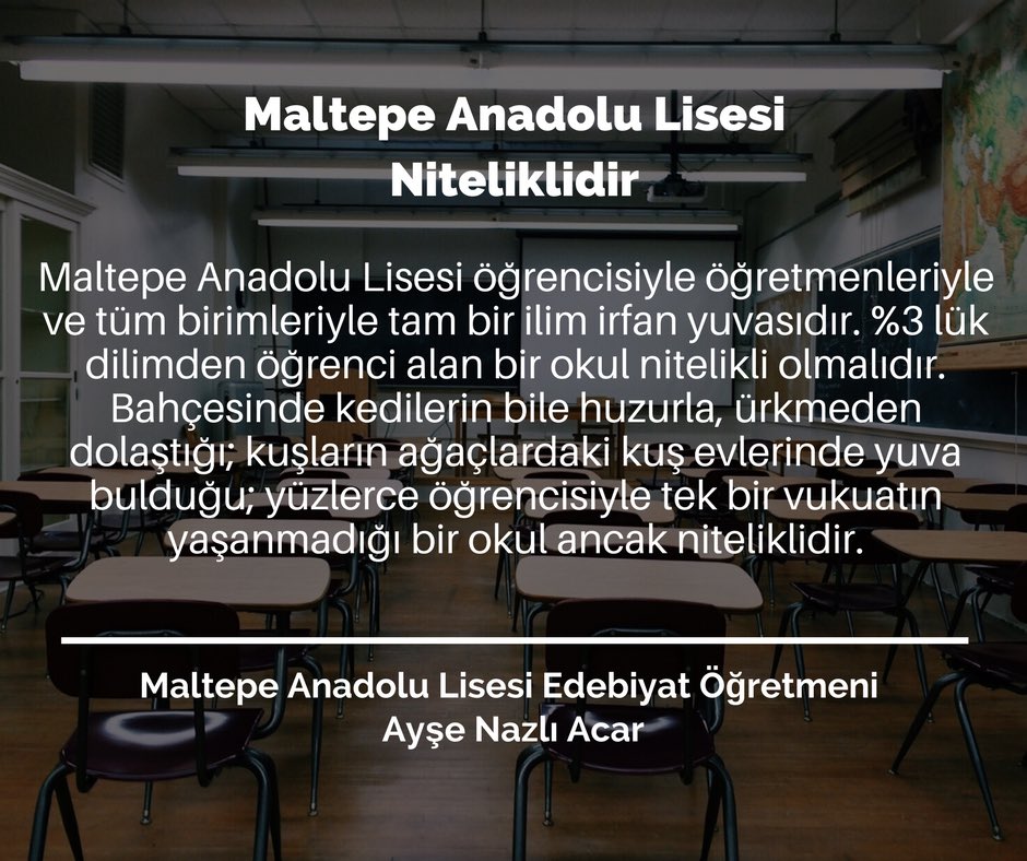 #NitelikliMaltepeAL Öğretmenlerimiz düşüncelerini paylaşıyor.