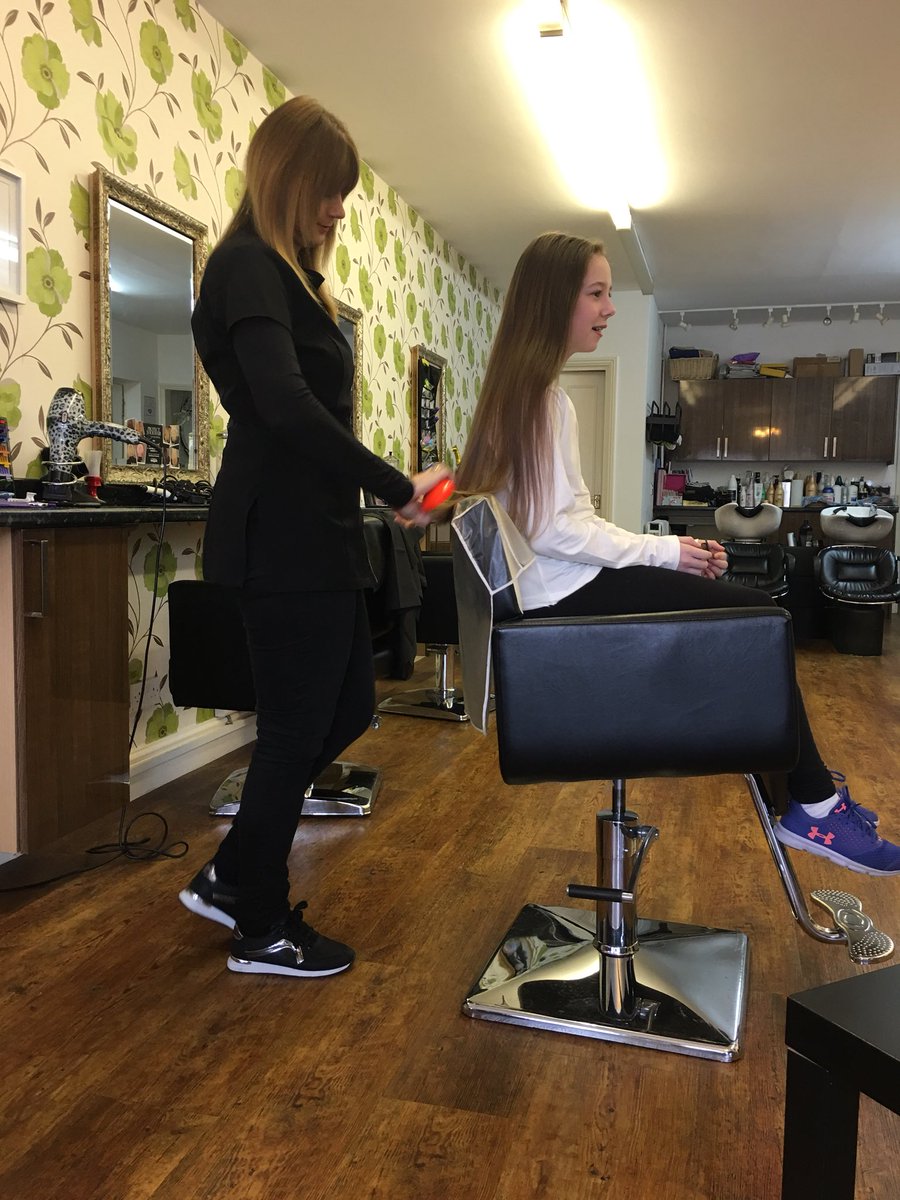My daughter about to have some hair cut off for charity, @LPTrustUK  makes wigs for children with cancer, a wig costs about £350 to make and Sophie has so far raised nearly £800. #veryproud #haircutforcharity
