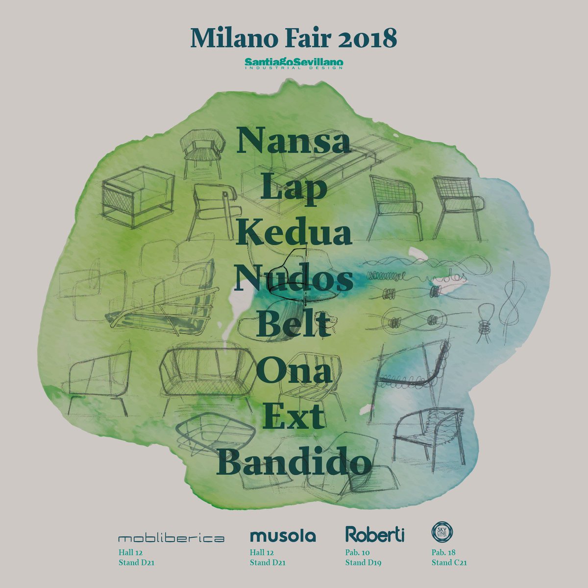 Del 17 al 22 de abril nos vemos en la feria de Milan con los nuevos diseños para Mobliberica, Musola, Roberti y Skyline Design. 
From April 17 to 22, see you in Milano fair with new designs for Mobliberica, Musola, Roberti and Skyline Design.