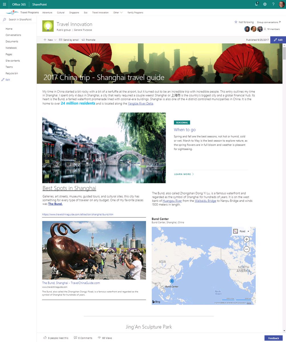 Bob1German's tweet photo. SharePoint news updates in Office 365, including Microsoft Teams integration ~ @mkashman ~ https://t.co/lFmx9Y6sXh ~ #SharePoint news is everywhere, even in Teams! #News https://t.co/vbtp39kp3D