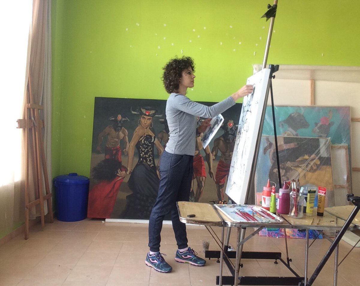 Empezando un nuevo cuadro 😊🎨 #cuadro #arte #primavera #painting #picture #spring #art