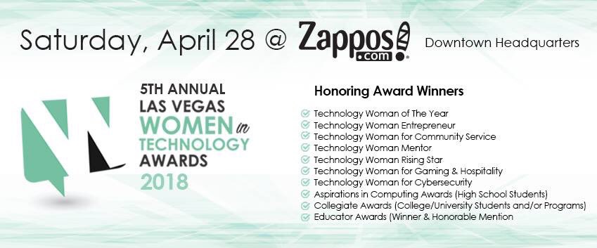 LVWTechAwards's tweet photo. @VegasNews @Zappos Thanks for recognizing upcoming event, it’s going to be an amazing night! Thanks to Las Vegas Tech Fund and awesome sponsors for recognizing #womenintech #lvwta https://t.co/LymHyxF3FT