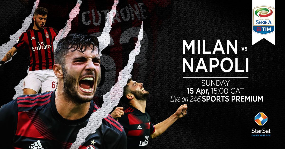 StarSatSports's tweet photo. #Napoli are four points behinds #SerieA log leaders #Juventus. This weekend they visit #Milan looking to put the Old Lady under pressure https://t.co/0wzZeVbhks