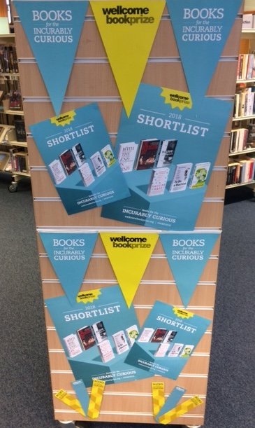 cbc_libraries's tweet photo. Wellcome Book Prize celebrating the shortlist of amazing books expanding knowledge of health, illness and medicine https://t.co/0JRgOm0j3t #Dunstablelibrary @readingagency @wellcomebkprize #curiousdisplay https://t.co/fkpeXN0kYl