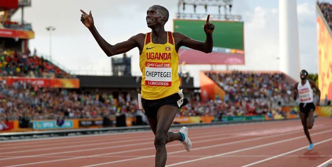 EronieO's tweet photo. Call it unbreaking our hearts after the events at the marathon in Uganda, we do not care. You are soaring up there with eagle's wings...thanks Cheptegei, again https://t.co/yIk3KVF96x