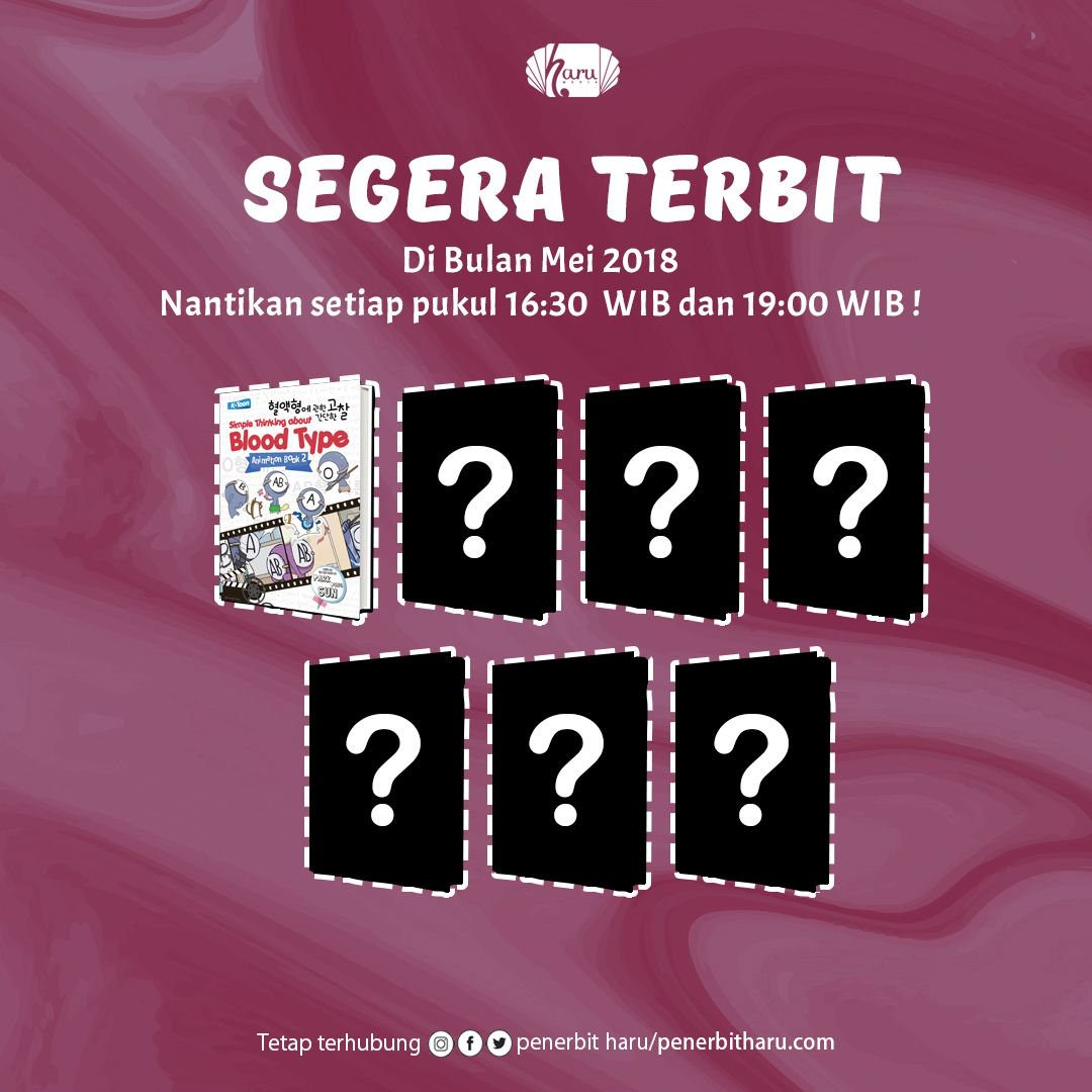 penerbitharu's tweet photo. #bookreveal pertama komik #BloodTypeAnimation #Book2
#PO #Eksklusif sudah dibuka
πdisc 20% pembelian #BloodTypeAnimation #Book2
πdisc 30% pembelian #BloodTypeAnimation #Book 1+2
πdisc 30% pembelian #BloodType lain
Klik link to order:
πhttps://t.co/b7OF1kTsXz
#penerbitharu https://t.co/n9wMhSAww6