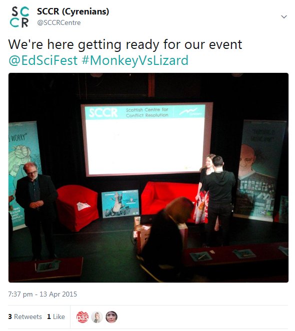 SCCRCentre's tweet photo. Happy Birthday #MonkeyVsLizard! Can you believe its been 3yrs since we launched at @EdSciFest? To celebrate take the quiz &amp; discover if you're feeling more Monkey Genius or Lord of the Lizard https://t.co/nPuBSvwxNy @EwanAitken @Cyrenians1968 @crancomms @WeArePrimate @OwlingAbout https://t.co/3q7vRsaT3Q