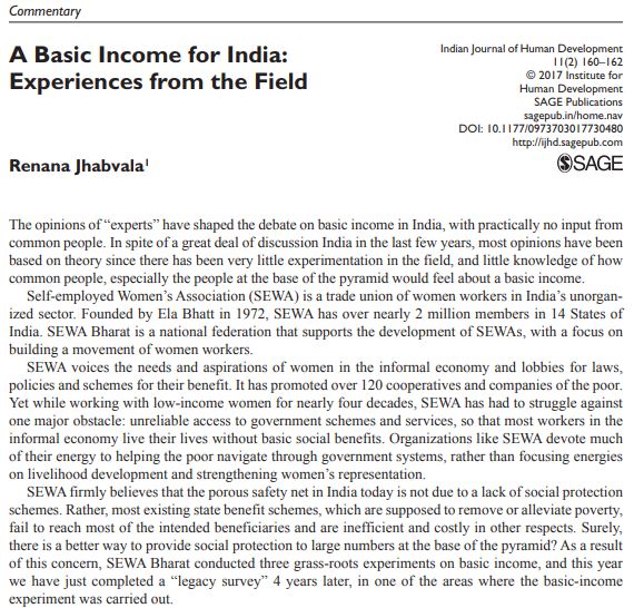 TweetIHD's tweet photo. You can now read Prof. Renana Jhabvala's commentary as presented in the Symposium issue of IJHD (11, 2; pub. by #SAGEIndia ) -> https://t.co/3wGyv4FkgB
The Symposium issue of #IJHD on #UniversalBasicIncome is available for free. Know more about IJHD -> https://t.co/XjZ9ReJqO0 https://t.co/iOeaNQzqX2
