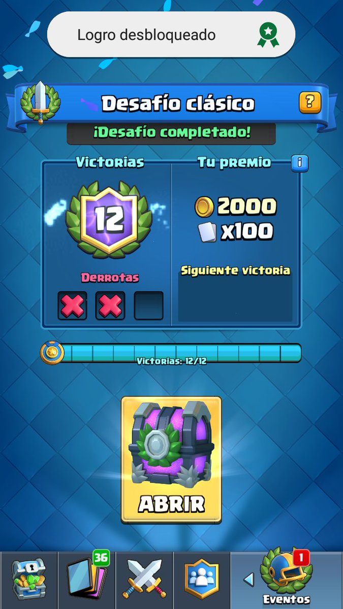 Despues de todo con los problemas de la conexión lo eh logrado, gracias por el apoyo a los q siempre estuvieron
#ClashRoyale