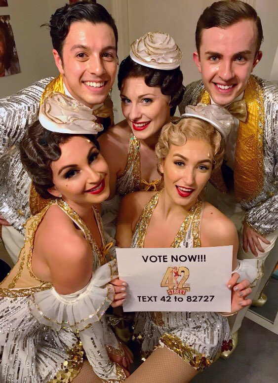 DanielledancerC's tweet photo. Please please please everyone vote 42nd Street for west end Eurovision!! Like share .. all proceeds go@to @MADTrust @AlfieBoe @Ianhwatkins @KathJenkins please retweet and help out @42ndStreetLDN 💃🏻 https://t.co/ux601REda1