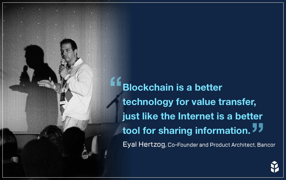 Bancor's tweet photo. #Blockchain is revolutionizing how we exchange value and Bancor is at the forefront of that #revolution, making value transfer transparent, seamless and automated. https://t.co/OQsnXjAKCi