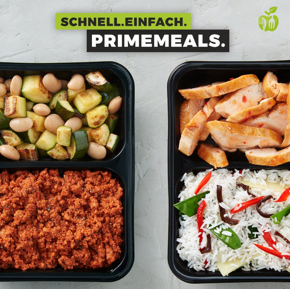 PrimeMealsDe's tweet photo. Ihr wollt unsere #primemeals auch mal probieren? Dann besucht uns dieses Wochenende auf der FIBO in Halle 10.1 / Stand B28! #primemeals #mealprep #fibo #fibo2018 #eatclean https://t.co/C0I6neb3pc