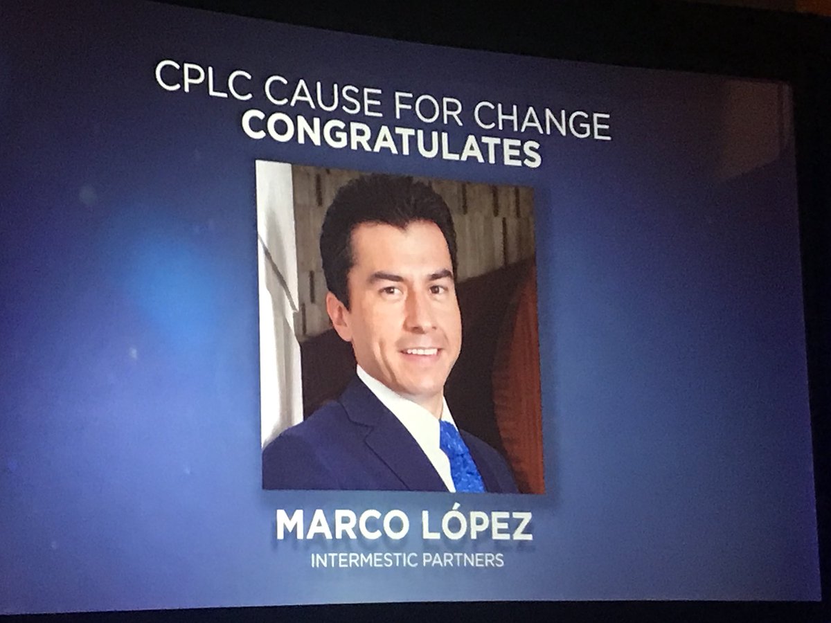 1marcolopez's tweet photo. Happy to have joined @CPLCdotORG at their #causeforchange #cplcDinner2018 awards ceremony. Check out my remarks here: https://t.co/Fv3NsRTDR1
Thank you @DavidAdameCPLC and board for your recognition and hard work. https://t.co/PiJJqYd96E