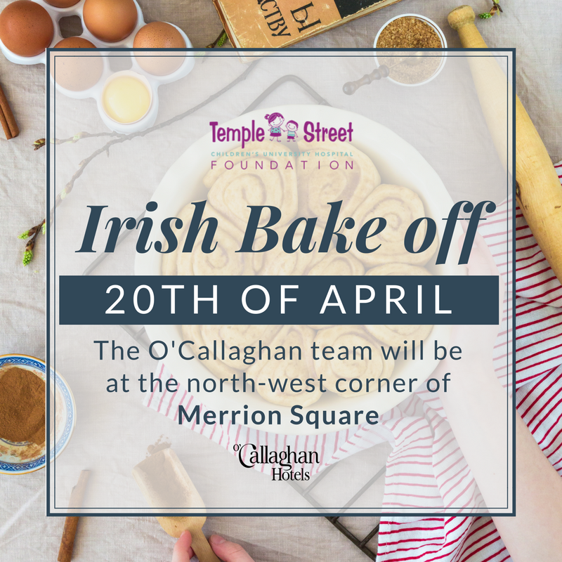 OCHdublin's tweet photo. Treat yourself to something sweet on Friday 20th of April in front of Oscar's Bar and Kitchen in #MerrionSquare @Temple_Street #event #dublin #irishbakeoff https://t.co/fBRRHTDH4L