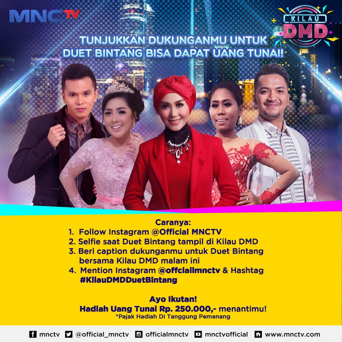 Kasih dukungan bisa dapat uang tunai! Caranya? Baca infonya di banner ini atau follow Instagram MNCTV Official bit.ly/2gTAgpD @KilauDMD_MNCTV